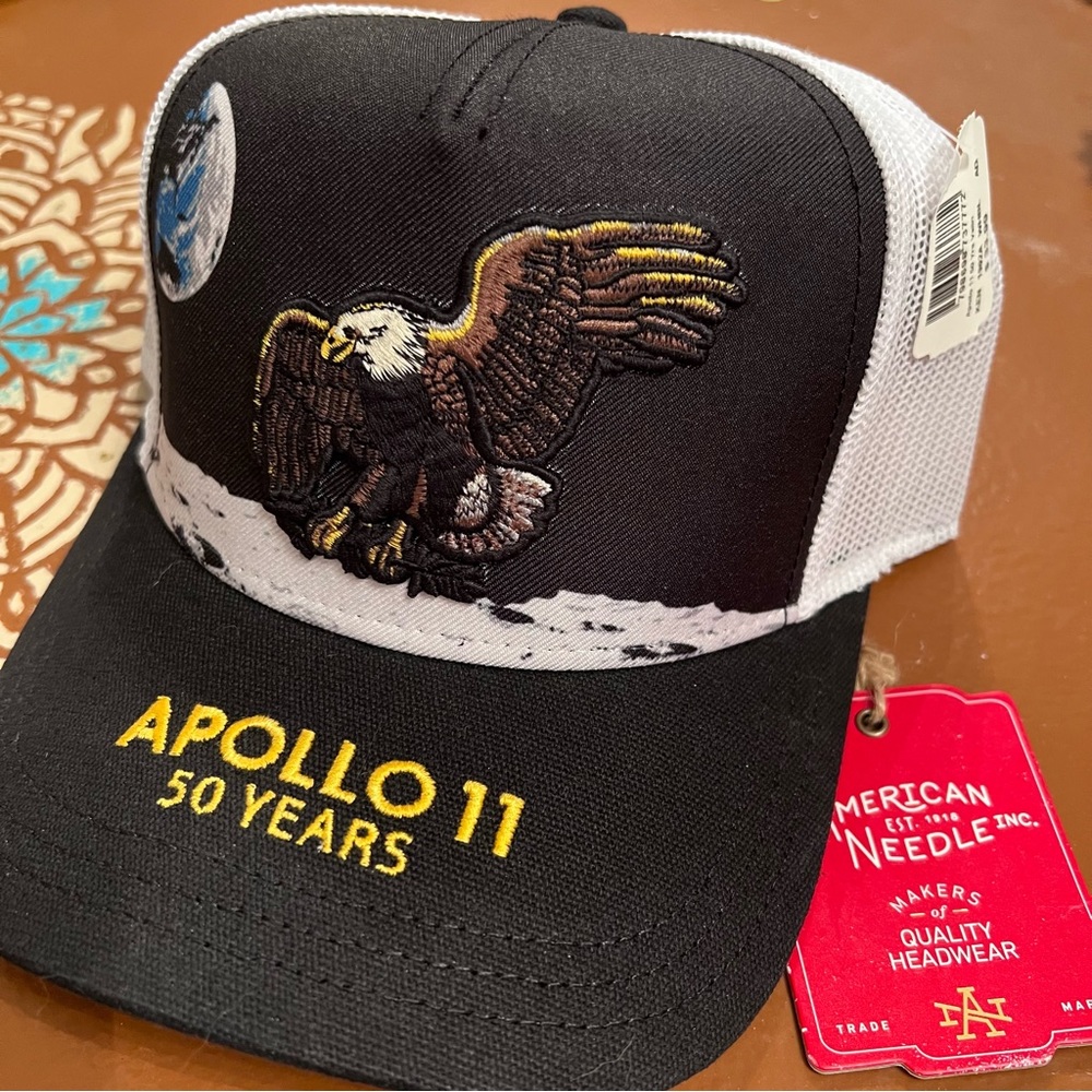 NASA ballcap, NWT, authentic, stitched eagle,mesh, adjustable. Apollo 11…
